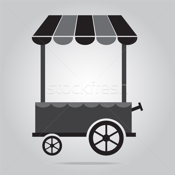 [[stock_photo]]: Marché · panier · icône · signe · noir · marketing