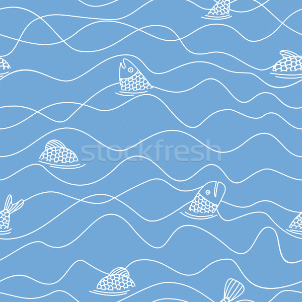Seamless pattern with fish  Stock photo © khvost