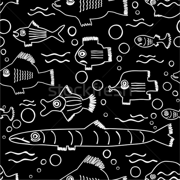 Fish seamless pattern Stock photo © khvost