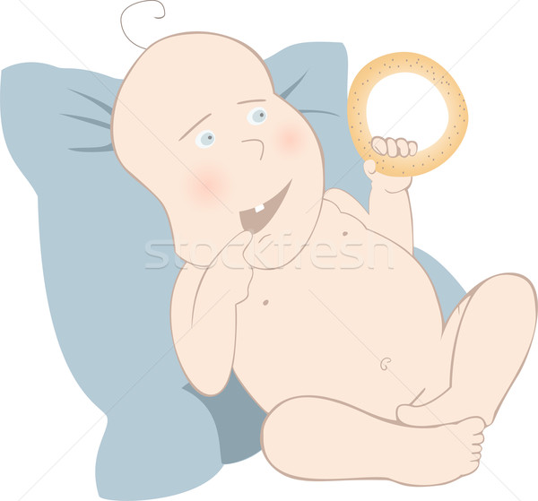 Baby with roll  Stock photo © khvost