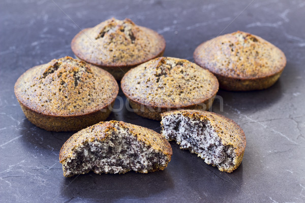 Fraîches maison gâteaux pavot semences marbre [[stock_photo]] © Kidza