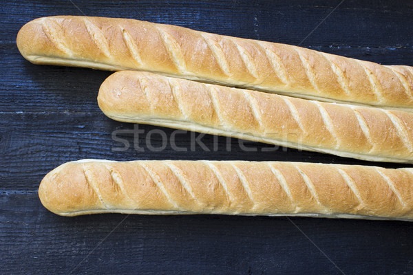 Baguette haut vue fraîches sombre bois [[stock_photo]] © Kidza