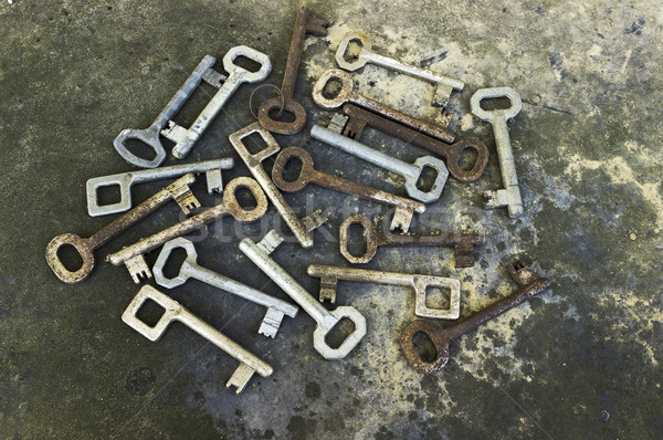 Old keys collection Stock photo © Kidza