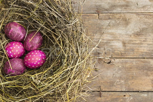 Stock photo: Pink easter eggs