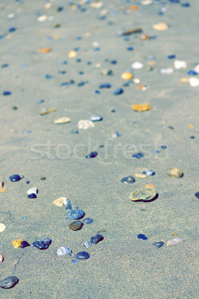 Cailloux plage plage de sable vintage Rechercher soleil [[stock_photo]] © Kidza