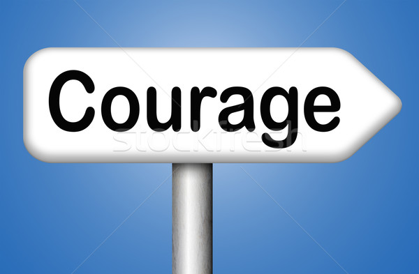Bátorság képesség nem félelem fájdalom veszély Stock fotó © kikkerdirk