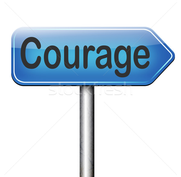 Bátorság nem képesség félelem fájdalom veszély Stock fotó © kikkerdirk