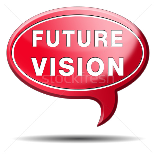 Toekomst visie futuristische knop perspectief keuze Stockfoto © kikkerdirk