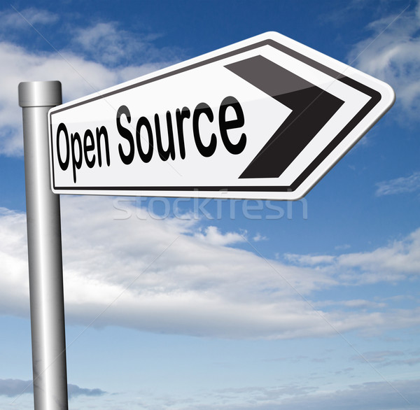Ouvrir source programme logiciels économie internet Photo stock © kikkerdirk
