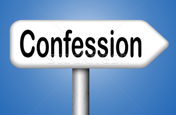 confession sign Stock photo © kikkerdirk