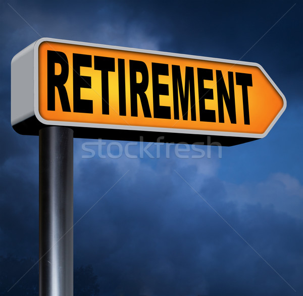 Pensioen vooruit pensioen plan Stockfoto © kikkerdirk