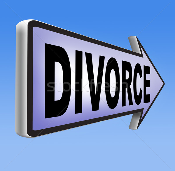 Scheidung Papiere Dokument Rechtsanwalt Abschluss Ehe Stock foto © kikkerdirk