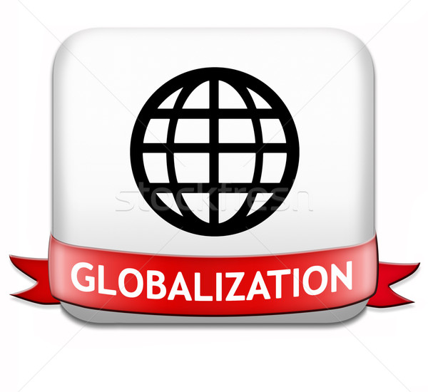 Stock fotó: Globalizáció · gomb · globális · nyitva · piac · nemzetközi