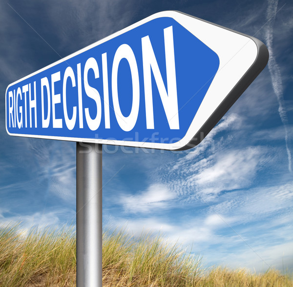 right decision or choice Stock photo © kikkerdirk