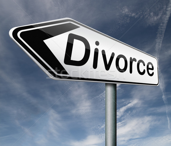 Scheidung Papiere Dokument Rechtsanwalt Abschluss häusliche Gewalt Stock foto © kikkerdirk