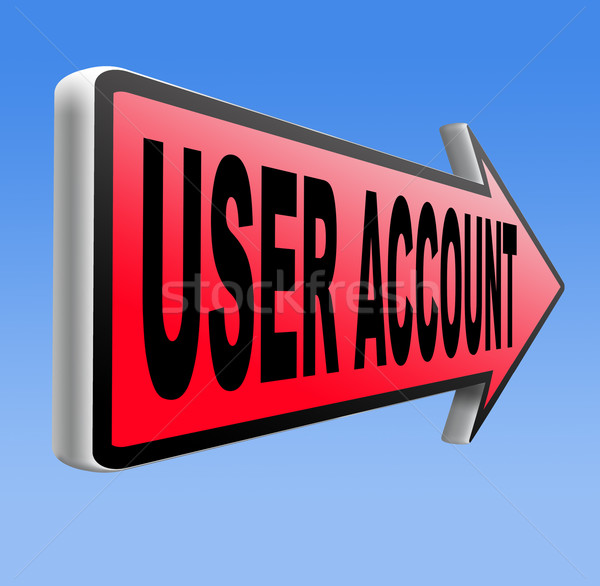 Gebruiker rekening lid registratie navigatie Open Stockfoto © kikkerdirk