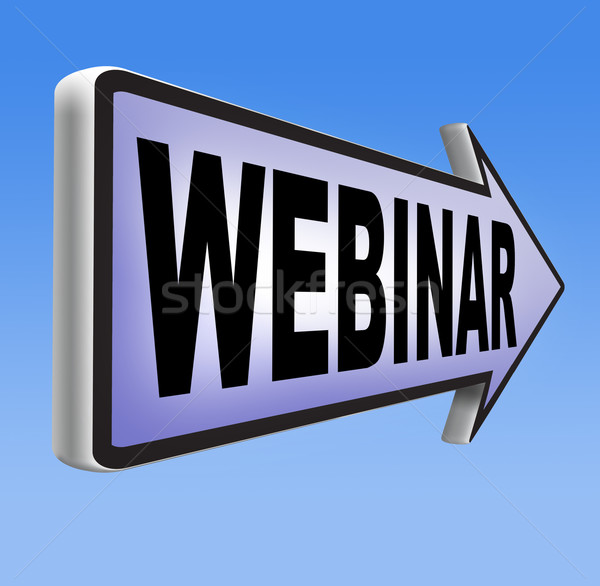 Stockfoto: Webinar · online · conferentie · internet · web · vergadering