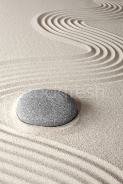 [[stock_photo]]: Spirituelle · méditation · zen · jardin · caillou · sable