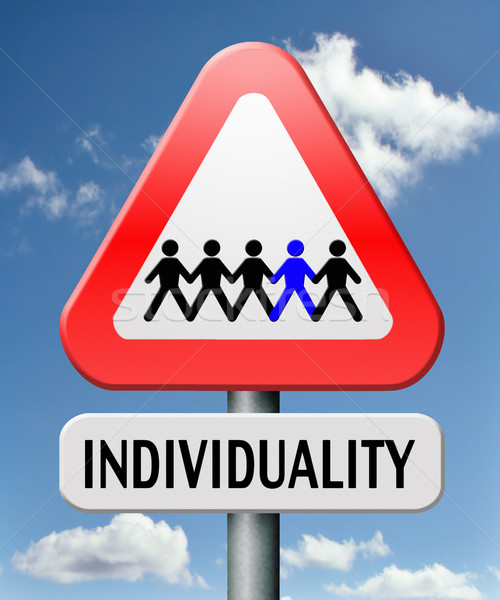 Individualiteit stand menigte verschillend uniek persoonlijkheid Stockfoto © kikkerdirk