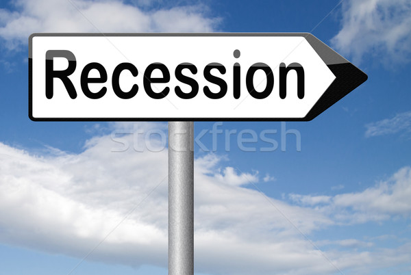 Rezession wirtschaftlichen Krise Bank hat Absturz Stock foto © kikkerdirk