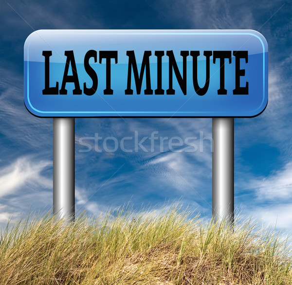 Stock photo: last munute