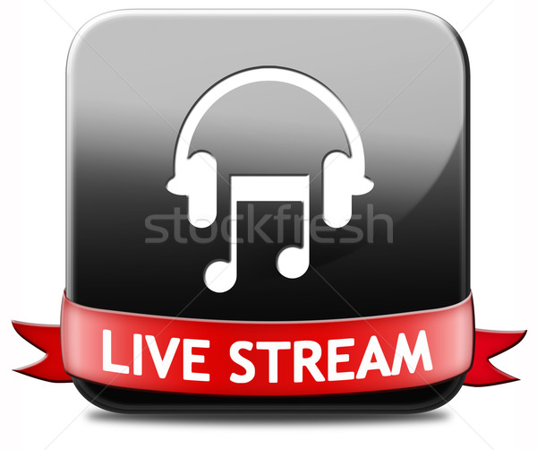 Music live stream button Stock photo © kikkerdirk