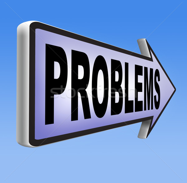 Problémák megold talál megoldások problémamegoldás felirat Stock fotó © kikkerdirk