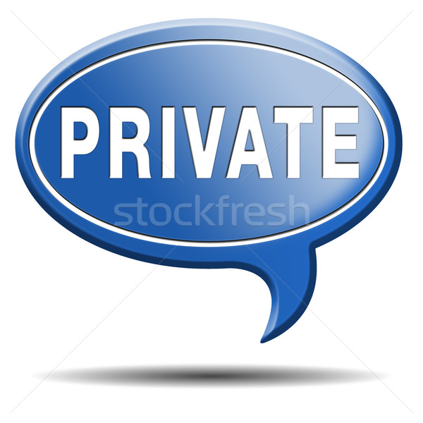 Persönlichen Informationen Symbol Banner Privatsphäre Schutz Stock foto © kikkerdirk
