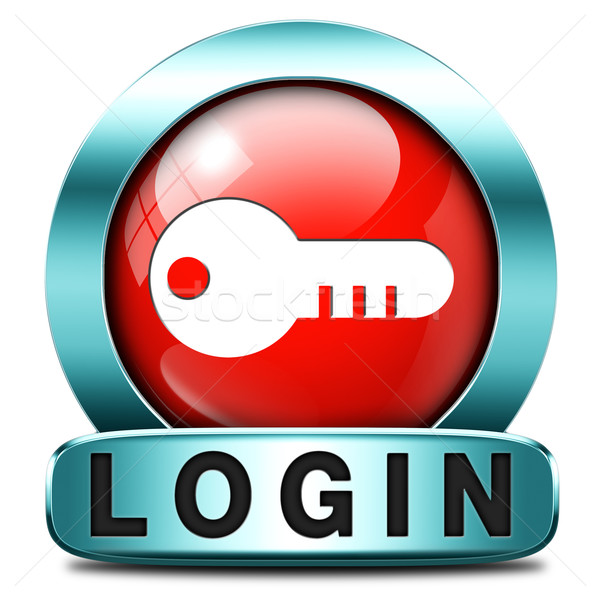 Login icono usuario miembro botón sitio web Foto stock © kikkerdirk