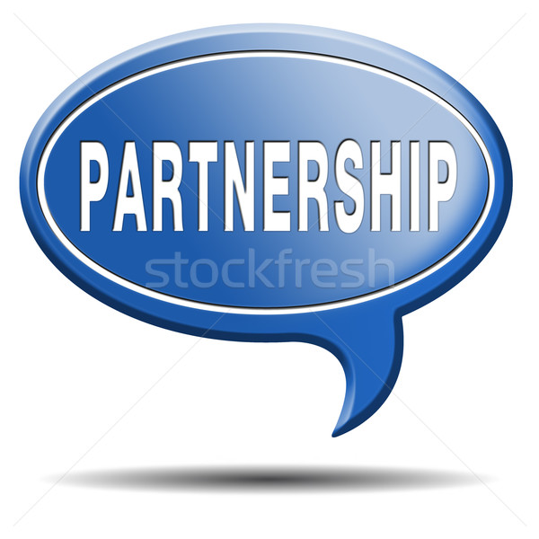 Együttműködés partnerek bűnözés üzleti partner megbeszélés barátok Stock fotó © kikkerdirk