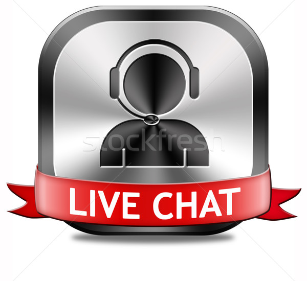 live chat button Stock photo © kikkerdirk