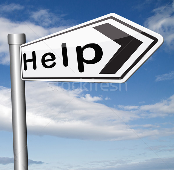 Helpen gezocht kan ondersteuning geven helpende hand Stockfoto © kikkerdirk