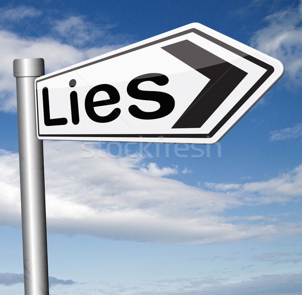 Hazugságok ígéret törik megtévesztés szöveg senki Stock fotó © kikkerdirk