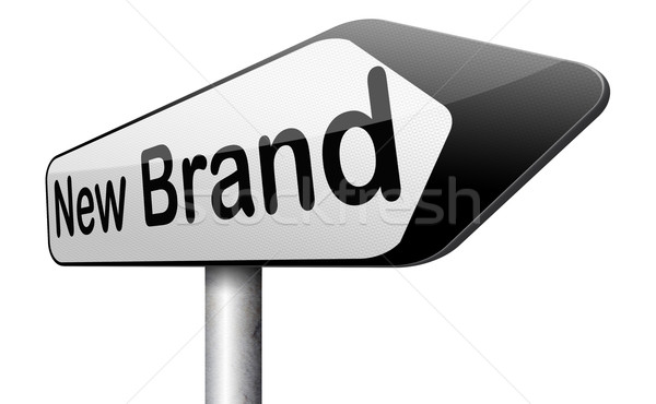 Nuevos marca etiqueta producto promoción comercialización Foto stock © kikkerdirk