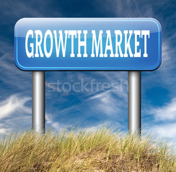 Groei markt economie groeiend ontwikkelen landen Stockfoto © kikkerdirk