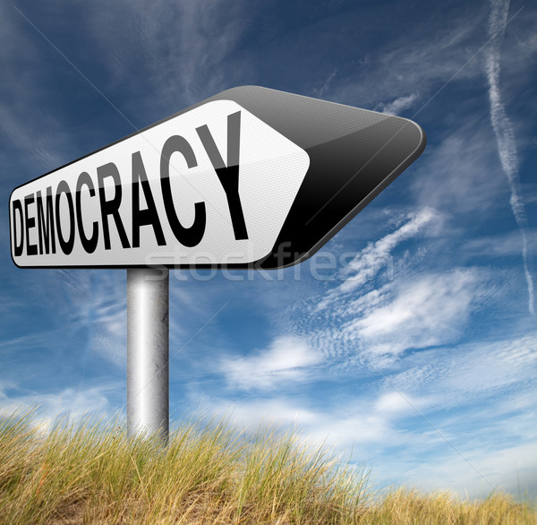 Demokratie politischen Freiheit Macht Menschen neue Stock foto © kikkerdirk