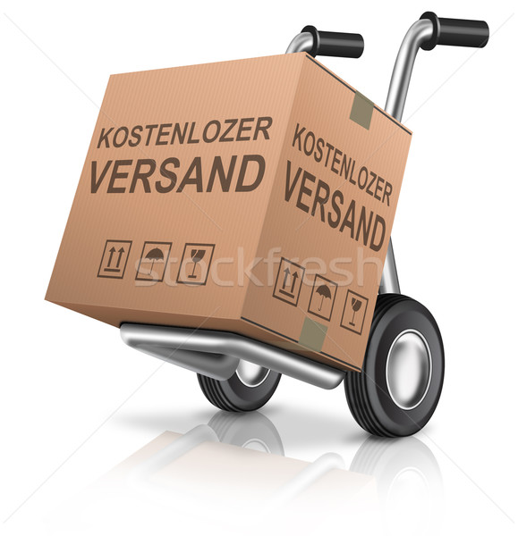 Kostenloser Versand Feld Lieferung online um Web Stock foto © kikkerdirk