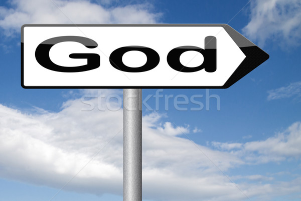 Deus pesquisar estrada céu religião Foto stock © kikkerdirk