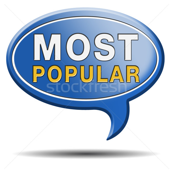 Populaire signe popularité étiquette icône best-seller [[stock_photo]] © kikkerdirk