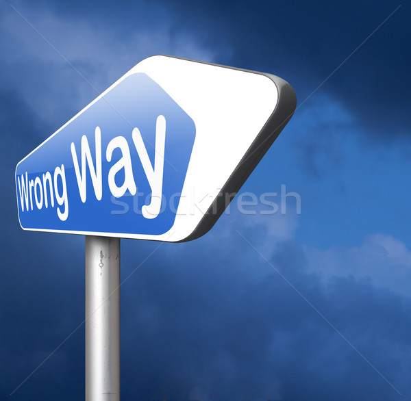 wrong way sign Stock photo © kikkerdirk