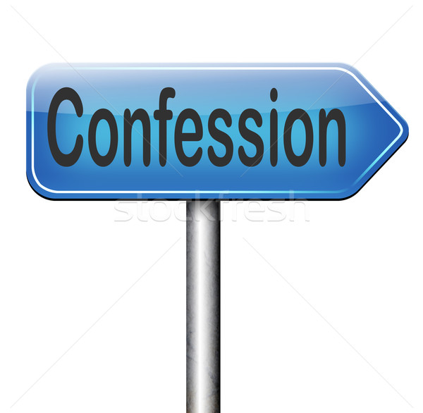 confession sign Stock photo © kikkerdirk