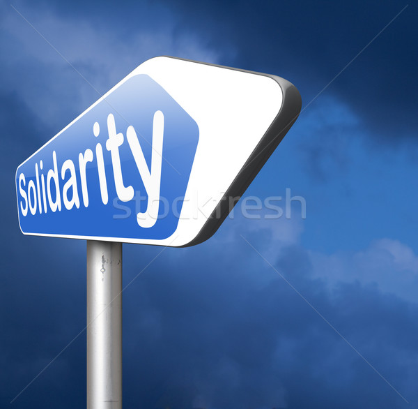 Solidarität Sozialversicherung internationalen Gemeinschaft Zusammenarbeit Geld Stock foto © kikkerdirk