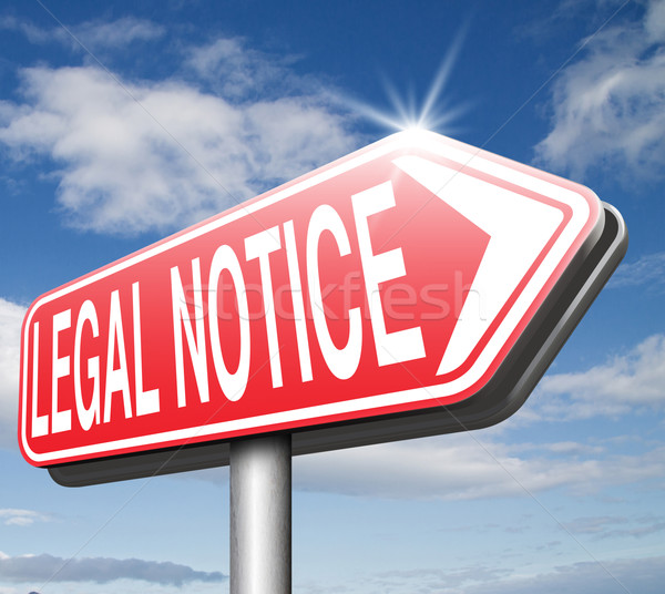 Legal notice Stock photo © kikkerdirk