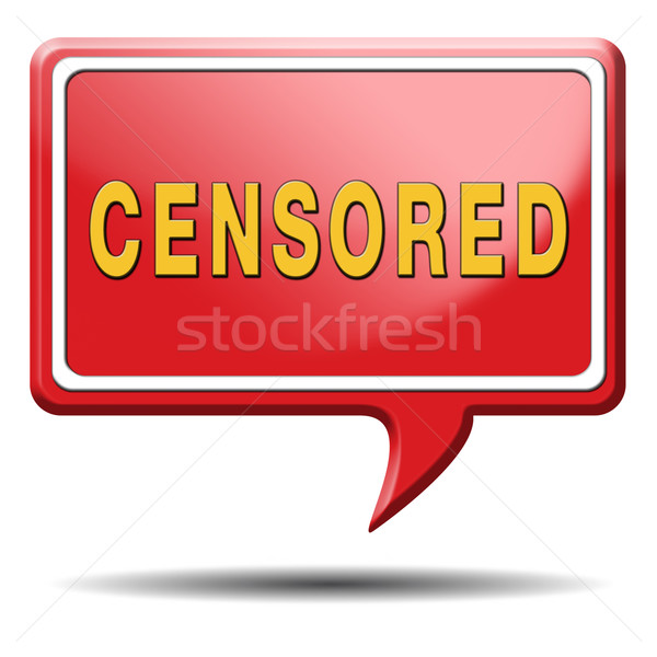 Conteúdo controlar etiqueta censura assinar liberdade Foto stock © kikkerdirk