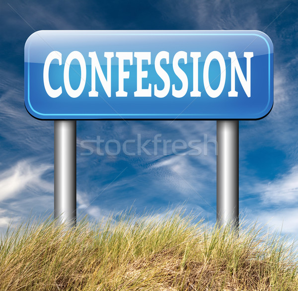 confession sign Stock photo © kikkerdirk