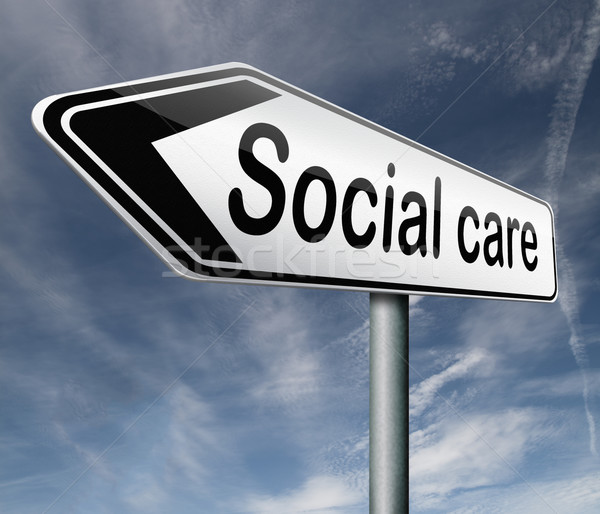 Sozialversicherung sozialen Pflege Sicherheit Gesundheitswesen Rente Stock foto © kikkerdirk