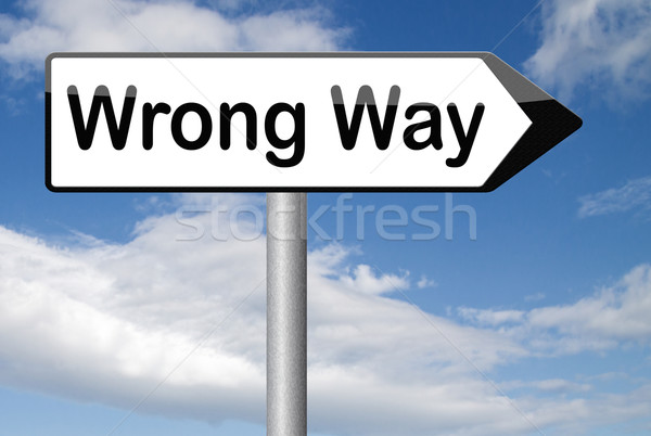 wrong way sign Stock photo © kikkerdirk