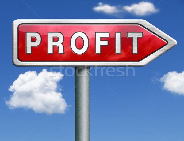 profit road sign arrow Stock photo © kikkerdirk