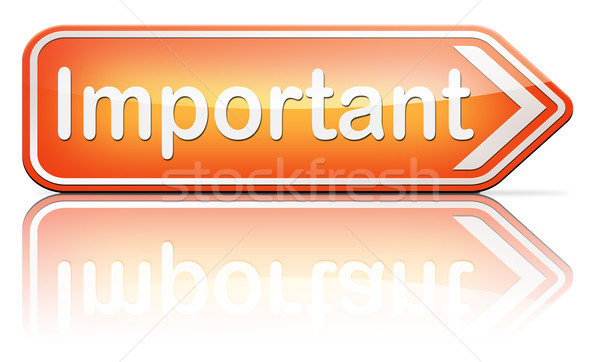 Importante informação mensagem essencial crítico informações Foto stock © kikkerdirk
