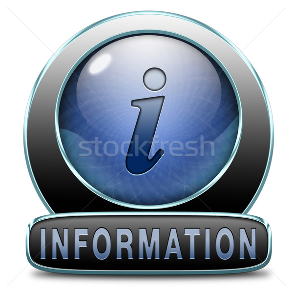 Információ információ jel ikon szalag címke keresés Stock fotó © kikkerdirk